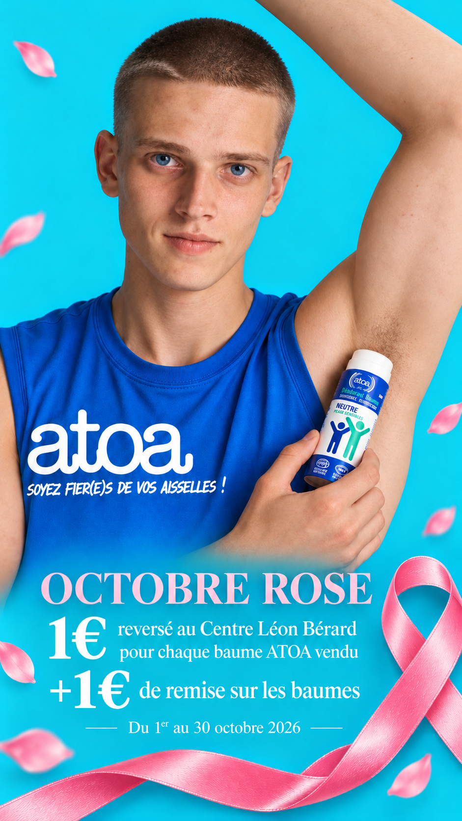 ATOA - Déodorant Baume Sans Parfum certifié COSMOS NATURAL