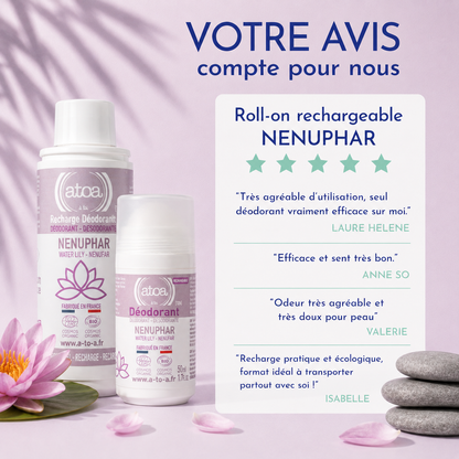 ATOA - Lot Roll-on + Recharge déodorant Nénuphar - COSMOS ORGANIC