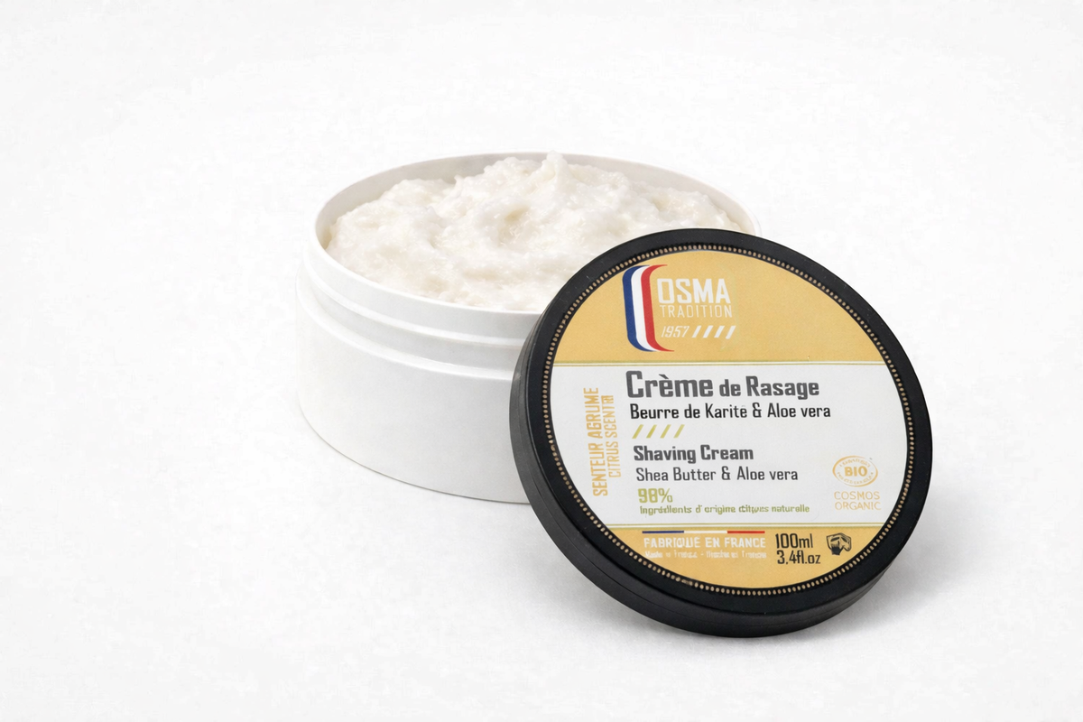 OSMA TRADITION - Crème de Rasage - AGRUMES - certifiée COSMOS ORGANIC