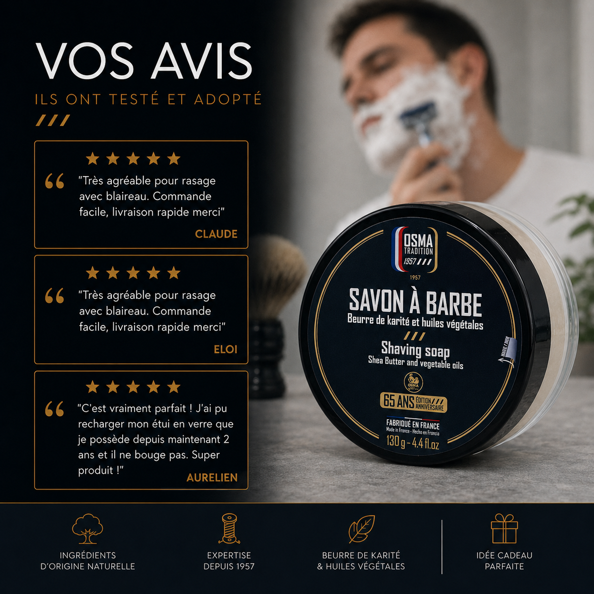 OSMA TRADITION - Recharge Savon à Barbe