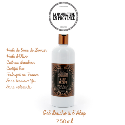 LA MANUFACTURE EN PROVENCE - Gel douche certifié ECOCERT 750ml - Alep